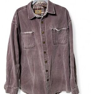 Vintage  Shcmidt Mens‎  purple XLT Faded Button Down Workwear Flannel Lined